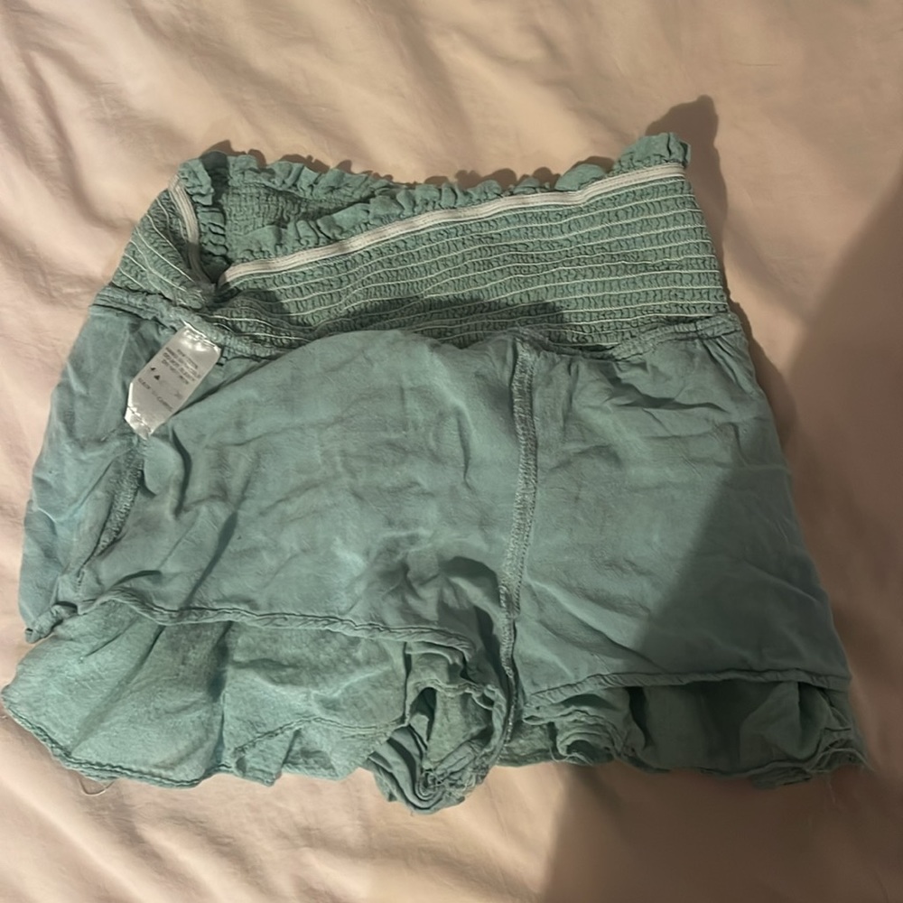 TEAL MUSTARD SEED RUFFLE SKIRT - Picture 6 of 8